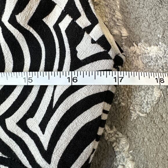 Trina Turk 100% Cotton Black/White Abstract Print Sleeveless Sheath Dress Size 6 - Picture 6 of 8